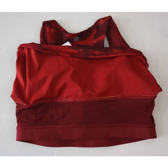 Athleta 984617-00-2 Women's Sz XS Red Luxe Camo Ultimate Printed Crop Top D-DD - Picture 6 of 8